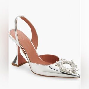 Amina Muaddi Begum Pointed Toe Slingback Pump